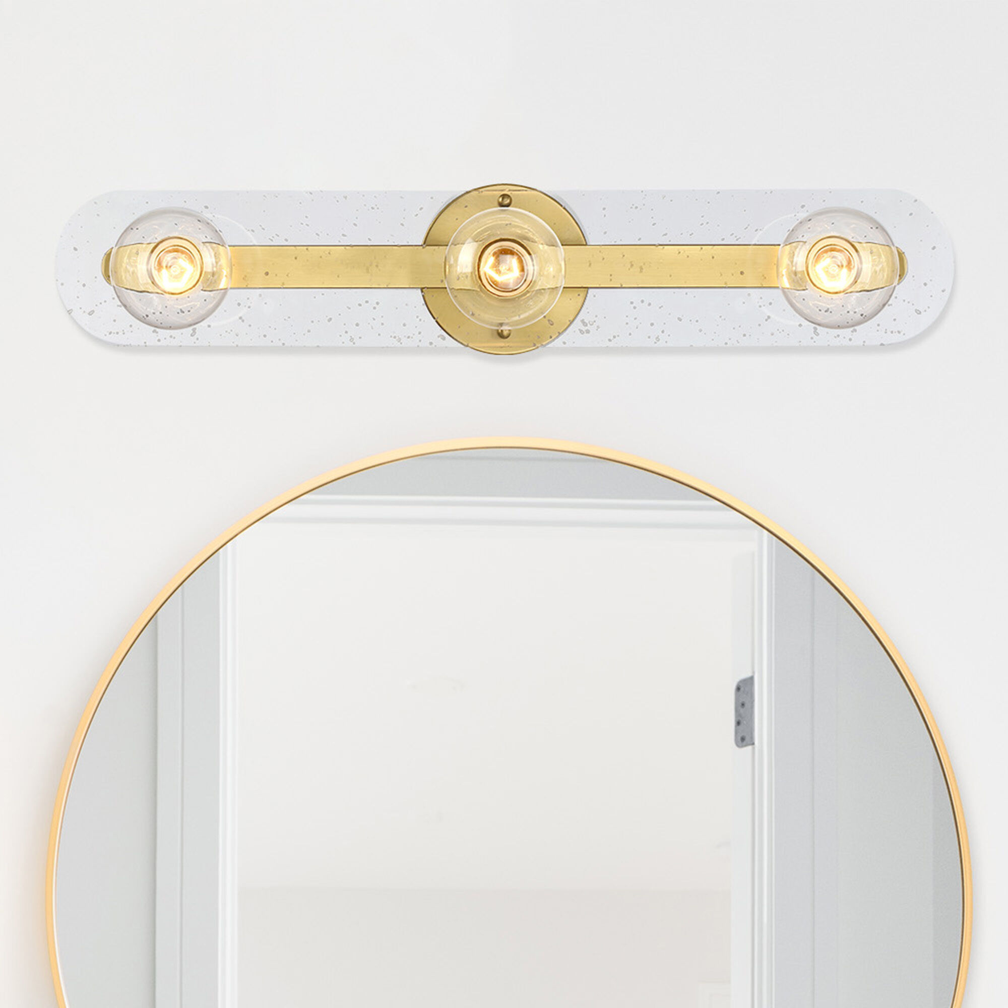 Demi 3 Light 24 inch Brushed Gold Vanity Light Wall Light